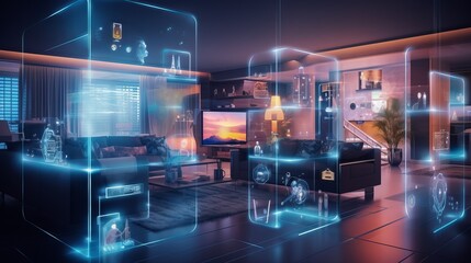 Smart home design concept. Generative AI