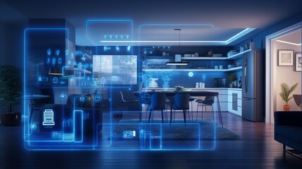 Smart home design concept. Generative AI