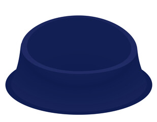 Fototapeta premium Blue pet bowl. vector illustration