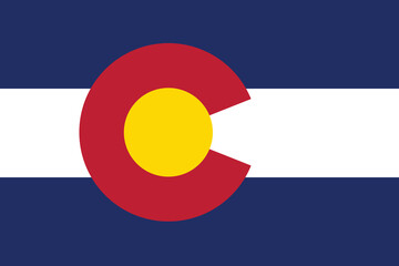 Official Flag of Colorado vector. Correct color and dimensions