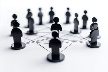 Obraz premium Conceptual image of network marketing and customer managed relationship