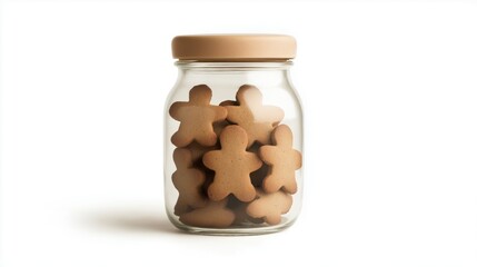 Festive christmas cookie jar with gingerbread men for holiday decor and gifting