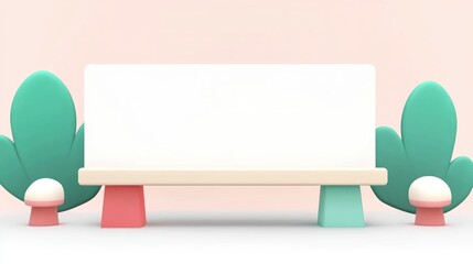 Large Blank Billboard Banner Mockup for Advertisement Isolated Template with Clipping Path