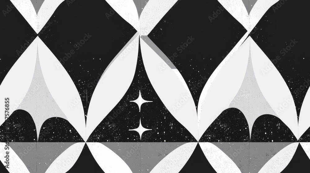 Aufkleber abstract holiday wrapping paper featuring a black white and gray color scheme 1950s traditional desi