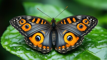 Obraz premium beautiful exotic mysterious. jungle india feather butterflyis