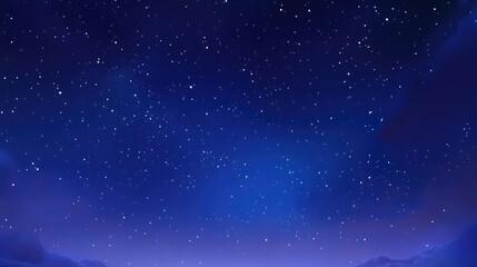 Fototapeta premium Beautiful wide blue night sky with stars and the Milky Way galaxy in a 3D cartoon rendering Concept of astronomy orientation and clear sky background
