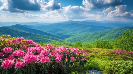 Obraz premium Majestic Mountain Rhododendrons 
