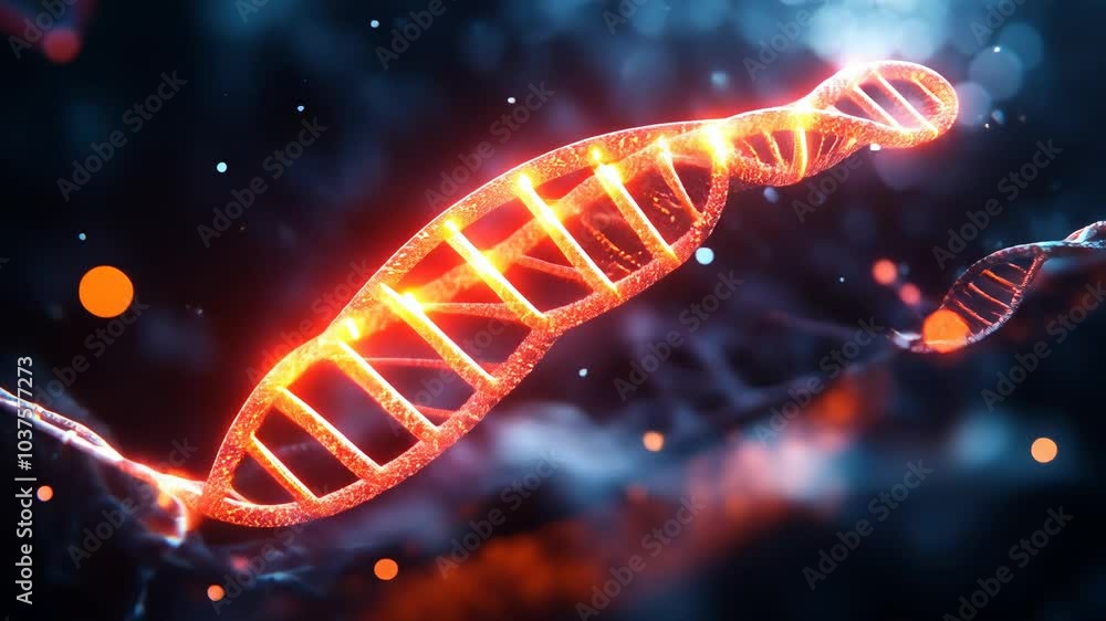 Poster this captivating visualization showcases glowing dna structures, highlighting their complexity and b