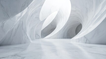 Obraz premium 3D rendering of a white marble background
