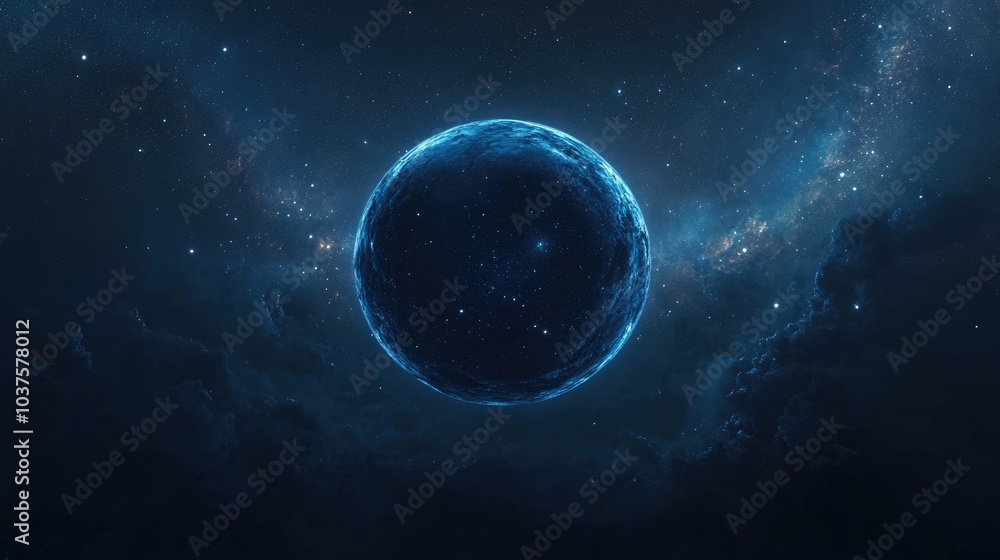 Poster 360 degree full sphere panoramic space background featuring stars and nebula equirectangular project