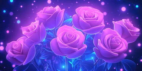 Top view of pink roses in a bouquet illuminated by natural light, Pink roses in a bouquet illuminated by natural light
