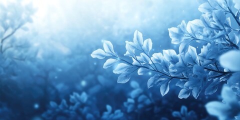 Snow-laden bush branches create a serene winter landscape A peaceful view of snow-covered foliage in the cold season, Serene winter landscape with snow-covered branches and foliage