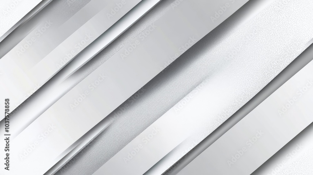 Poster abstract white and silver light pattern with a gray gradient featuring a smooth metal texture on a d