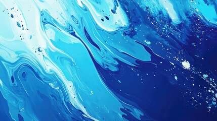 Blue abstract vector painting featuring a vibrant and colorful backdrop ideal for use as a banner or striking background