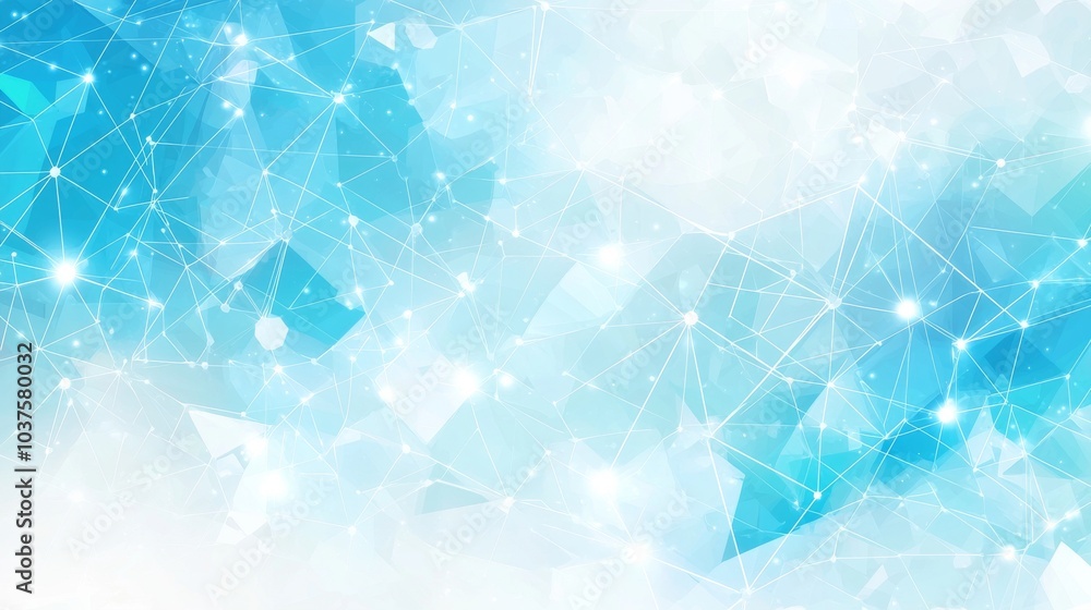 Poster digital geometric background. code to connect dots and lines. wave flow. digital neural networks. ba