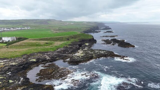 Dunluce Castle, r&eacute;gion de l'Antrim en Irlande du Nord