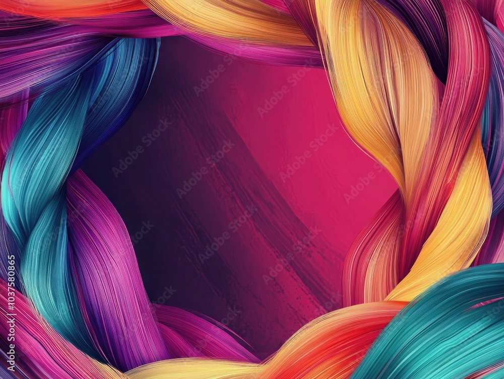Poster multi colored frame illustration ideal for text placement vector graphics featuring an abstract vibr