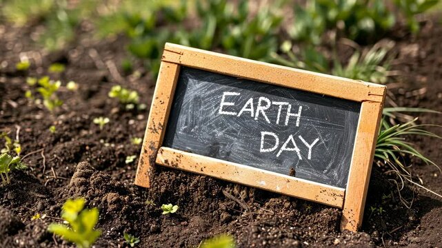 A heartfelt gathering takes place in a community garden dedicated to Earth Day. Participants plant seeds, nurture the soil, and share stories of environmental love and sustainability