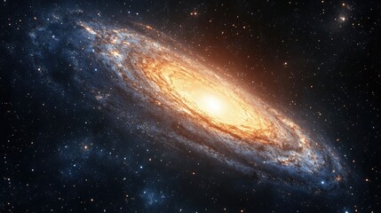 Fototapeta premium 3D cartoon rendering depicting a galaxy set against a starry night sky showcasing stars as seen from space