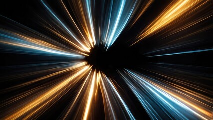 glowing light rays and sparkles in the dark