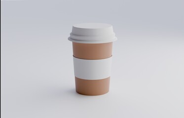 Mockup coffee cup 3d render