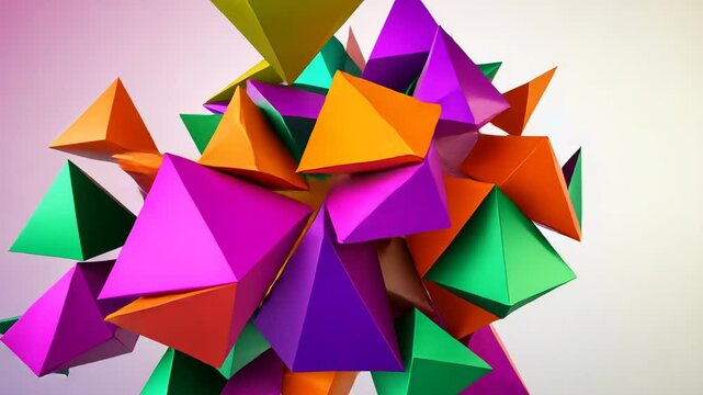 abstract colorful origami background with triangles