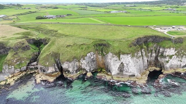 Dunluce Castle, r&eacute;gion de l'Antrim en Irlande du Nord
