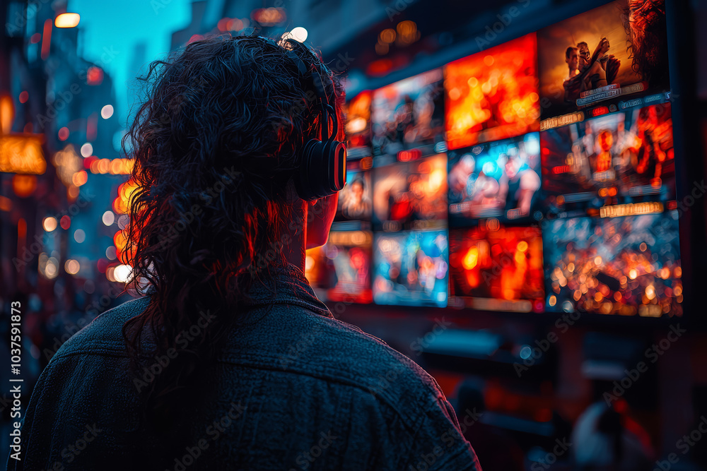 Poster an ai-driven recommendation engine on a streaming service, suggesting movies and shows based on view