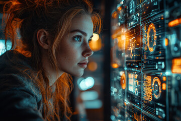 A team using a shared digital workspace to collaborate on documents and communicate in real-time, ensuring seamless hybrid work. Concept of technology in business.