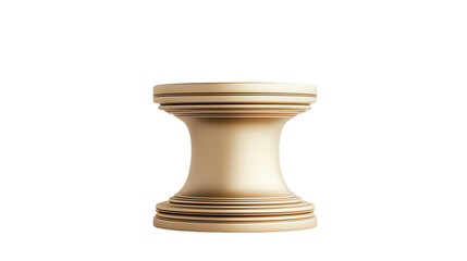 Golden decorative object on a white isolated background. transparent background