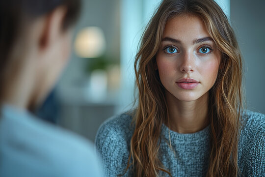 A person seeking therapy to manage grief after a personal loss, working through emotions in a supportive environment. Concept of emotional health.