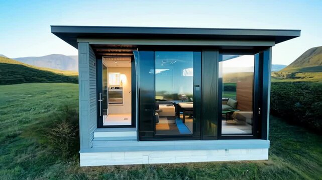 Modernist tiny house with cutting-edge design. Video