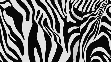 Bold zebra creating pattern, black and white wallpaper print, fur on fabric like skin, safari inspired with striped geometric abstract rhythm