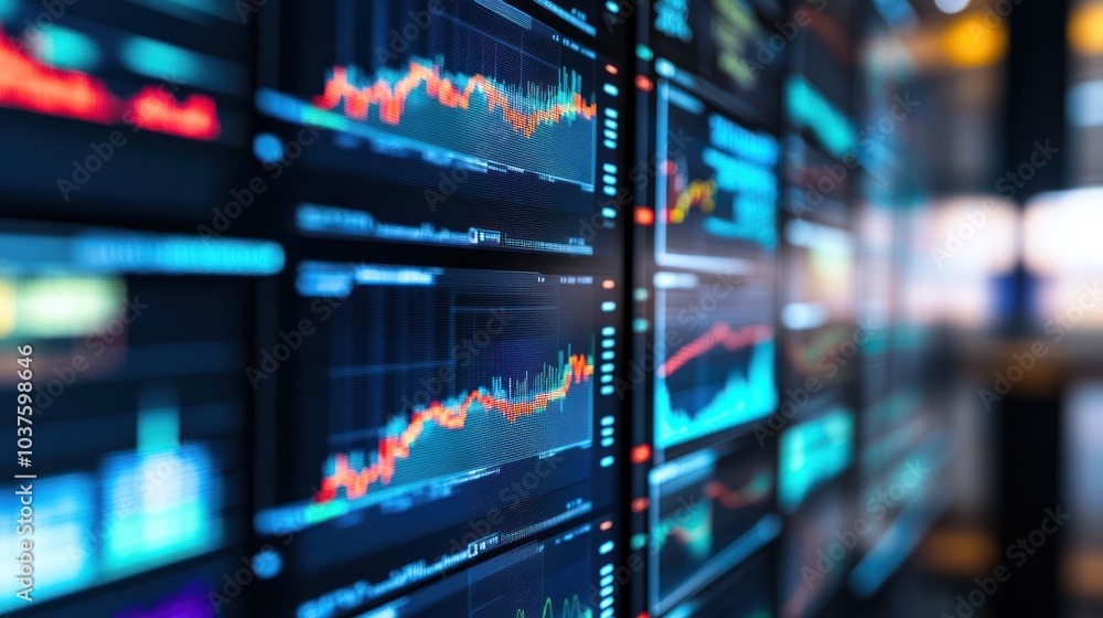 Poster Financial Data Visualizations on Multiple Screens