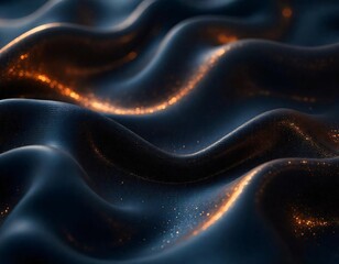 Obraz premium Black and gold 3D background abstract .