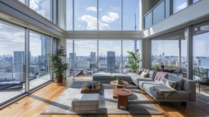 Modern Penthouse Living with Stunning City Skyline Views