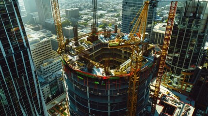 Construction Site in Modern City