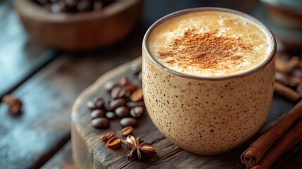 Delight in a creamy cinnamon beverage the perfect cozy drink for relaxing moments and social gatherings
