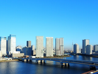 Naklejka premium スカイツリー 晴海 東京都江東区豊洲の風景