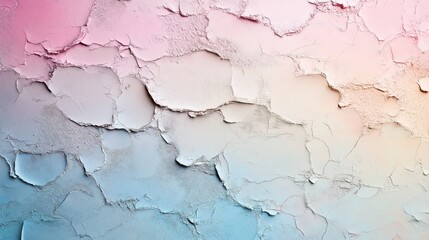 Obraz premium A detailed view of a vintage pastel plaster wall showcasing age, texture, and character with charming imperfections
