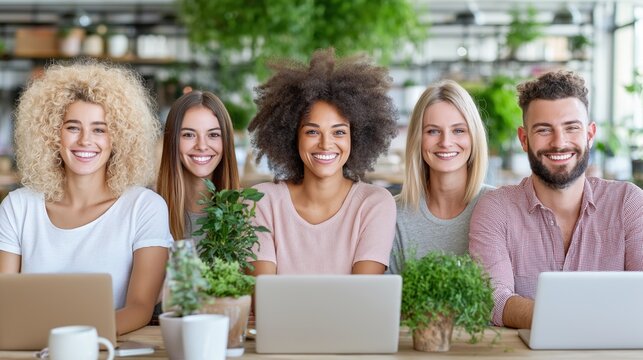 A collaborative corporate meeting in a high-tech boardroom showcasing virtual presentations and diverse teamwork during business hours