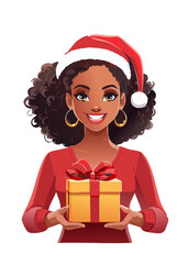 Woman holding a gift