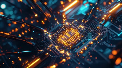 Obraz premium Abstract Electronic Circuit Board