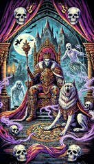 Obraz premium The Emperor Tarot Card Halloween Edition 