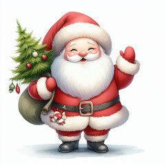 Obraz premium Christmas Sublimation with White background