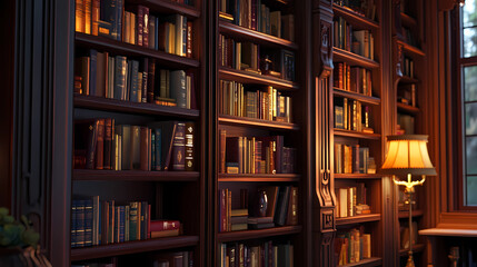 Zoom Background Library, Tall Bookshelves