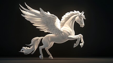 Dynamic Pegasus logo showcasing detailed horse with majestic wings design