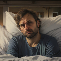 person in bed