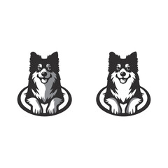 Dog  icon isolated  in white background 