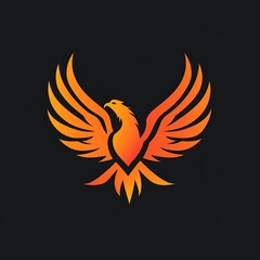 Fototapeta premium Minimalist eagle logo emphasizing strength and precision in branding design